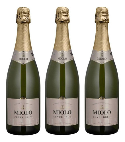 Kit 03 Unidades Espumante Brut Miolo Cuvée 750ml