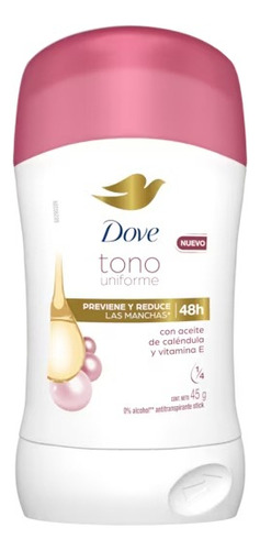 Desodorante Dove Tono Uniforme Con Caléndula En Barra De 45g Fragancia Neutro