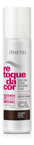 Spray Retoque Cor Instantâneo Raiz Castanho Escuro Amend