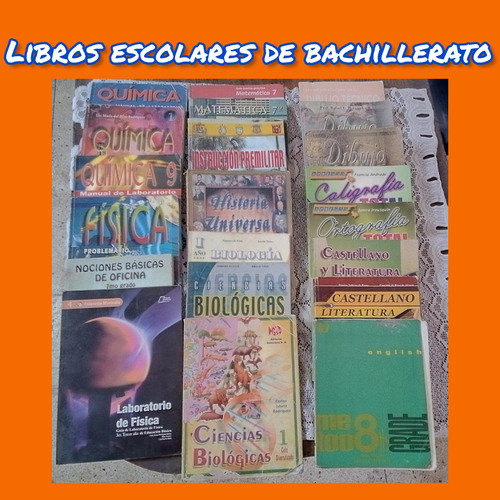 Remate Libros Escolares De Bachillerato Usados Buen Estado 