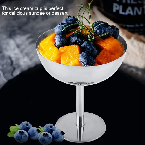 Tazas De Helado De Acero Inoxidable Fdit Para Servir Platos