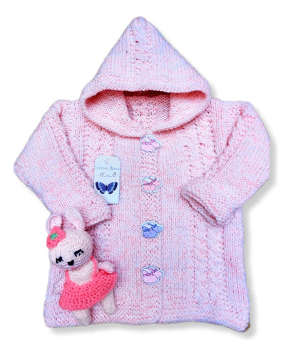 Campera C/capucha Tejida A Mano Talle3 +aminiguris (2años)