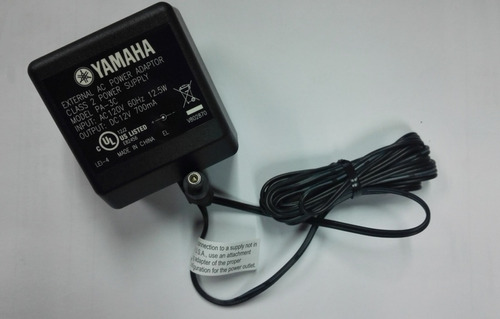 Imagen 1 de 7 de Adaptador Yamaha Para Teclado Ac/120v 60 Hz/ Dc12v Pa3c