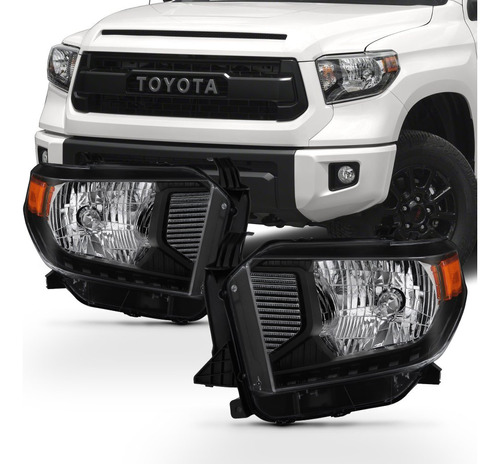 Para Toyota Tundra Trd 2 -2021 Pickup Truck Black Bisel Faro