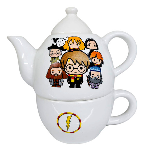 Taza Tetera Harry Potter Ceramica Completo Con Tapa