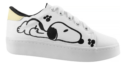 Tenis Snoopy Niños Peanuts Casuales Cómodos Moda 451-bs