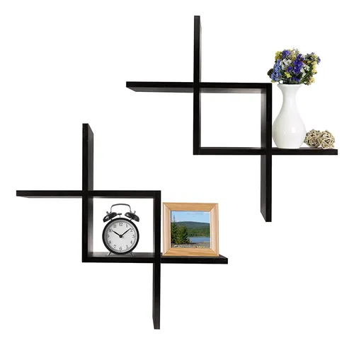 Greenco Criss Cross Intersecting - Estanteria Flotante Para