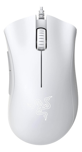 Mouse Gamers Sensor Óptico 6400 Dpi Blanco Agarres De Goma.