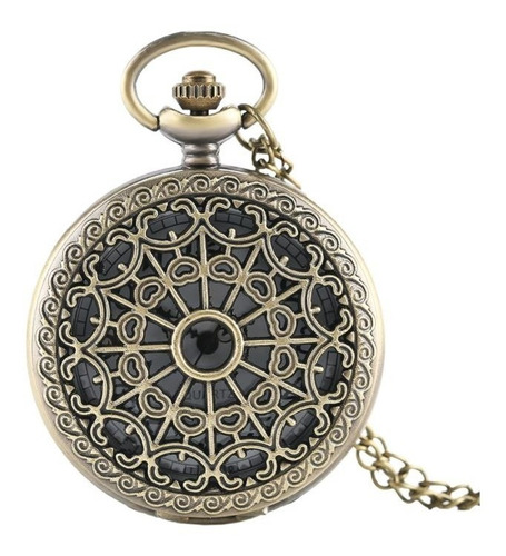  Reloj De Bolsillo Leontina Mandala Con Cadena Quartz Ai57