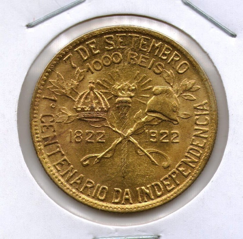 Brasil Moneda Error Bb 1000 Reis 1922 Sc Km#522.2 - Argentvs