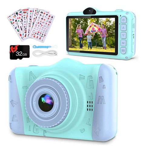 Coolwill Cámara Iantil Para Niñas Y Niños De 3 A 12 Años, Cámara De Fotos Fhd De 12 Mp Con Pantalla Grande De 3.5 Pulgadas Y Zoom Digital 8x, S De Cumpleaños Para Niños, Cámara Selfie Para