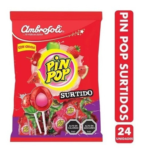 Bolsa Coyac Pin Pop Sabores Surtidos Caramelo Con Chicle