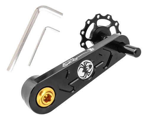 Tensor De Cadena De Bicicleta Convertidor De Una Sola Negro