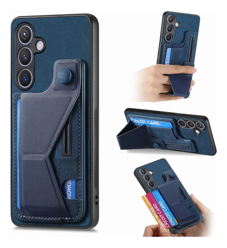 Funda De Cuero Con Ranura For Tarjetas Y Soporte For Billetera For Samsung Galaxy
