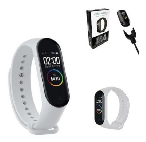 Reloj Inteligente Podometro Fit M3 Monitor Cardiaco Sport Color de la caja Blanco