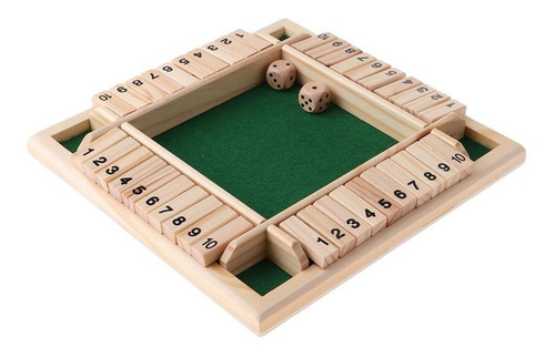 Shut The Box Table Game Juegos De Miembros De Familia