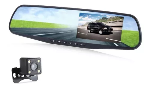 Espejo Retrovisor Con Camara Delantera y Trasera 3EN1 Coche Dash Cam Video  DVR