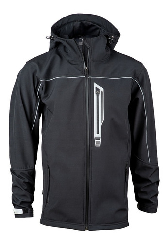 Campera Tecnica Softshell Negra Impermeable Nieve Abrigo