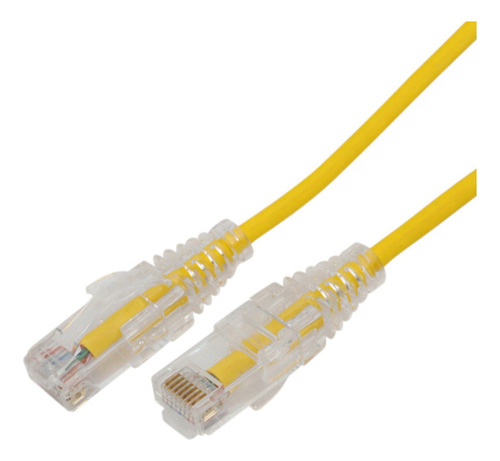 Cable De Parcheo Slim Utp Cat6a 7m Amarill Diámetro Reducido