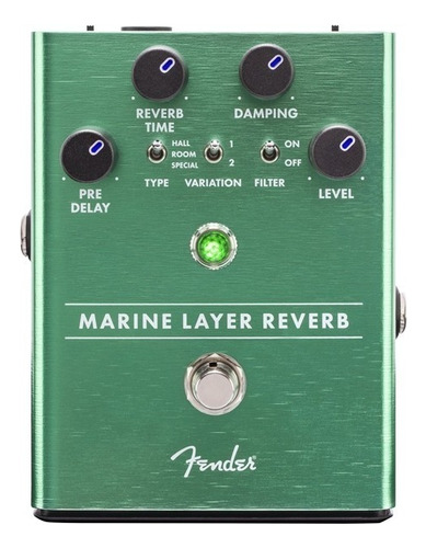 Fender Marine Layer Reverb + E! Color del pedal: verde