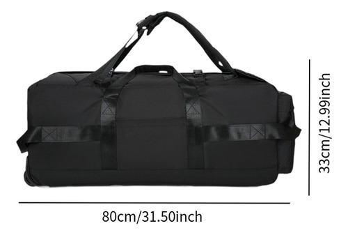 Bolsa De Lona Para Esquí, Plegable, 78 L, Color Negro, Para