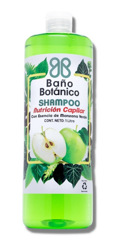 Shampoo Baño Botanico Extracto De Manzana (nutritivo)  1 Lt