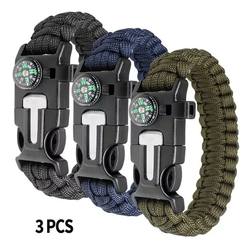 Pulsera de supervivencia Paracord con silbato - 9 pulgadas