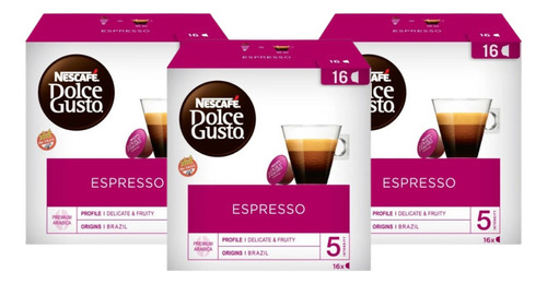 Cápsulas Nescafé Dolce Gusto Espresso X 3 Cajas