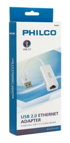 Imagen 2 de 2 de Adaptador Usb A Ethernet Philco - Revogames