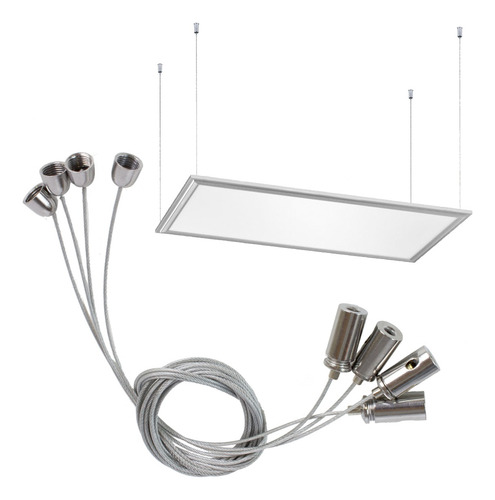 3 Kit De Tensores Para Panel Led Ajustable Acero Inoxidable