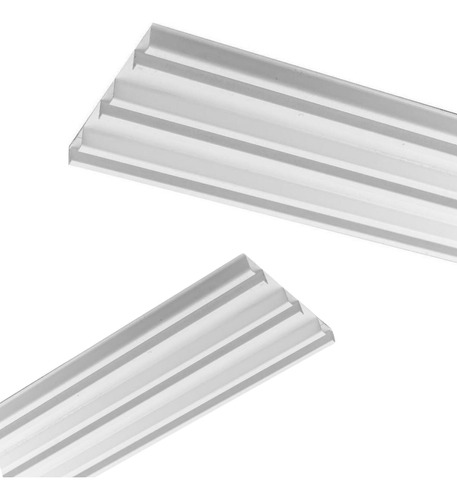 Trilho Alumínio Suíço Max Triplo Para Cortina Branco 2,5m