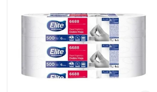 Papel Higiénico Elite® Bobina H/d 500 Mts P/6 Rollos