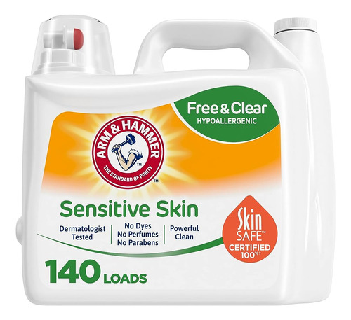 Arm & Hammer Liquid Laundry 140oz Perfume & Dye Free Dual He