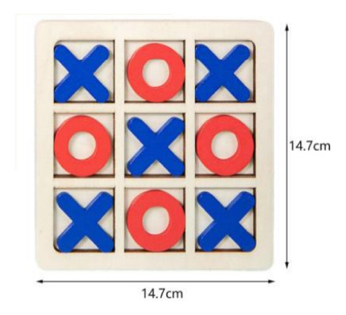 Tablero Juego Tres En Raya Tic Tac Toe Xoxo De Madera -922