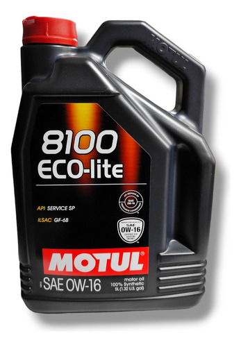 Aceite Motul 8100 Eco-lite 0w16 Full Sintético 5litros