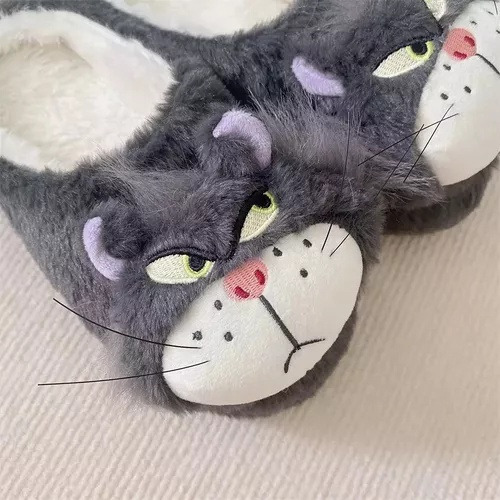 Zapatillas De Casa De Felpa Cálidas Y Modernas Para Mujer