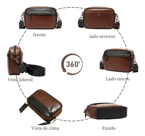 Bolsa Transversal Vavichica Bolsa De Ombro Bolsa Masculina