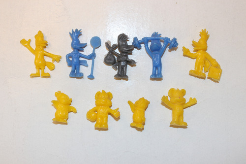1985 Set 11 Figuras Monocromáticas Pájaro Loco Barcel Twinky (Usado)