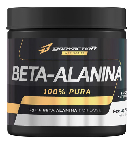 Beta Alanina 150g 100% Pura 2000mg/dose Bodyaction Sabor Natural