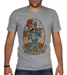 Remera De Hombre Old Time Better Viejo Jugador Baseball