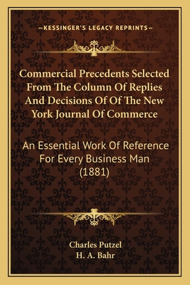 Libro Commercial Precedents Selected From The Column Of R...