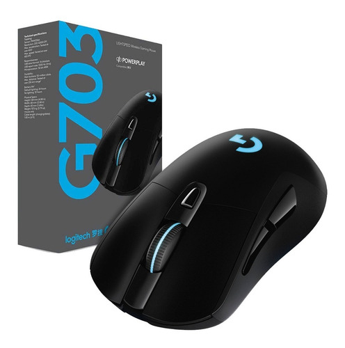 Mouse Gamer G703 Lightspeed Inalámbrico Logitech G Negro