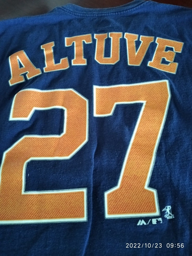 Imagen 8 de 8 de Camiseta Majestic Astros- Houston José Altuve 27 Beisbol Mlb