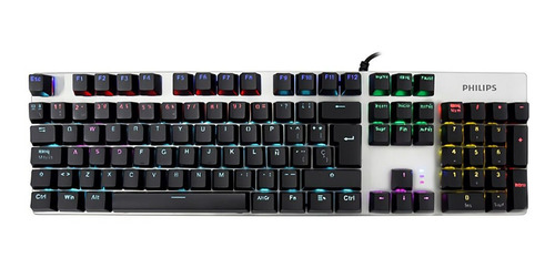 Philips Teclado Gamer Mecánico Con Iluminación Rgb Spk8404