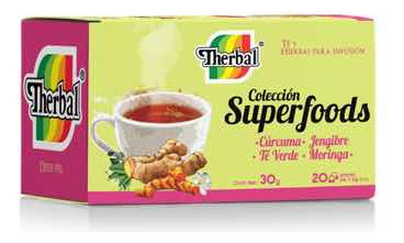 Te Colección Súper Foods Therbal 2 Paq De 20 Sobres C/u