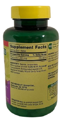 B-12 Vitamin 5000mcg 300tabs (fast Disolve) Spring Valley