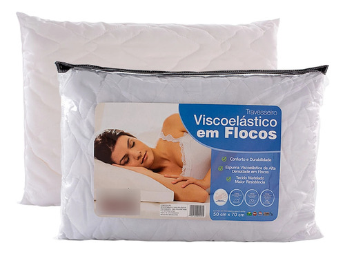 Almohada Fa Viscoelástica En Flocos Super Cómoda Dormimundo