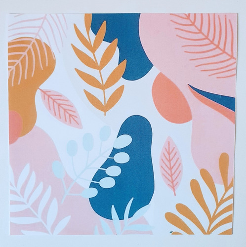 Imagen 4 de 6 de Decoupage Laminas Set Tropical Moderno Rosa X 6 Laura Craft