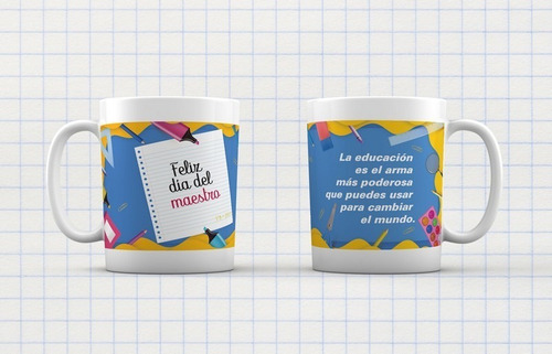 Taza Regalo Día Del Maestro - Español E Inglés