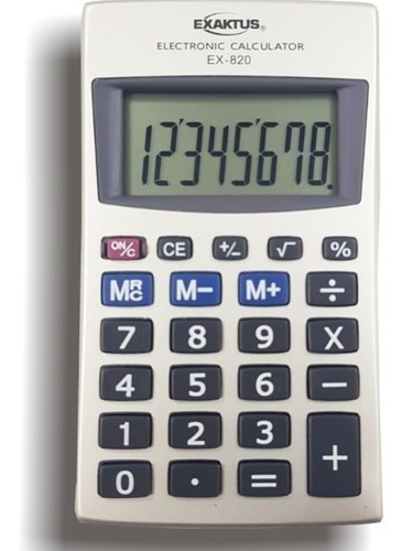 Calculadora Exaktus Ex-820 Color Plata